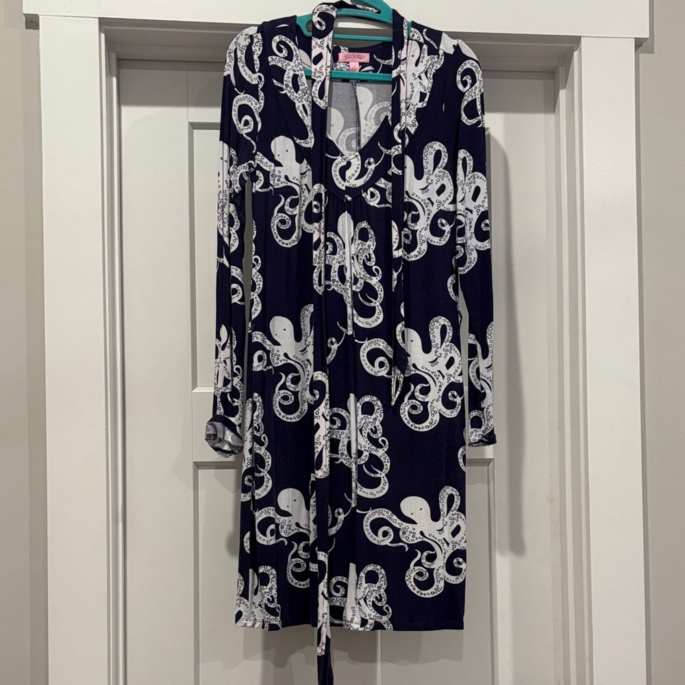 Lilly Pulitzer Navy and White Sea Life Dress